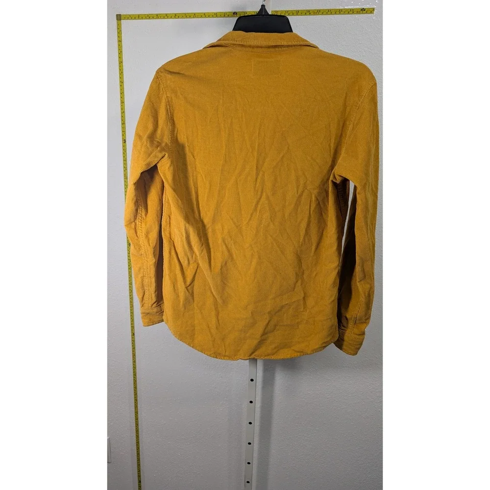 Old Navy Boys XL‎ 14-16 Corduroy Button Down Shirt Mustard Yellow Long Sleeve